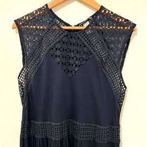 🌟H&M navy blue maxi | unique detailing | light as air
